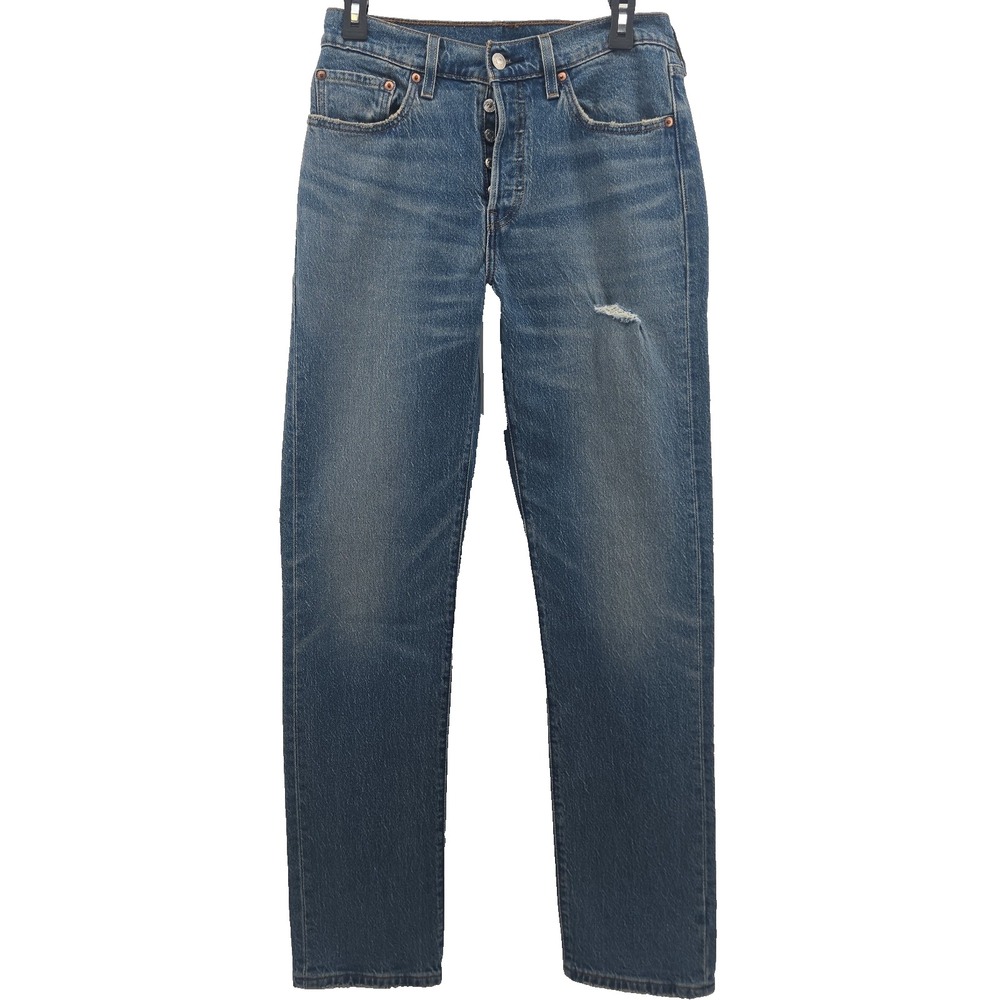 Women's LEvi's Button Fly Distressed Denim Jeans W28 L32